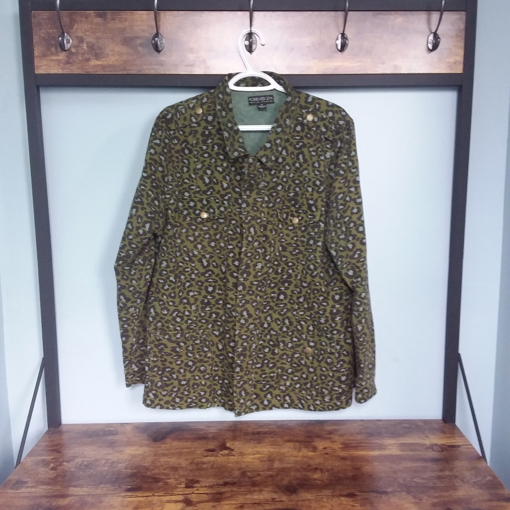 Forever21+ Leopard Utility Jacket